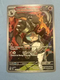 Pokemon TCG Team Rockets Houndoom Illustration Rare Card 191/182 Destined Rivals - Image 1