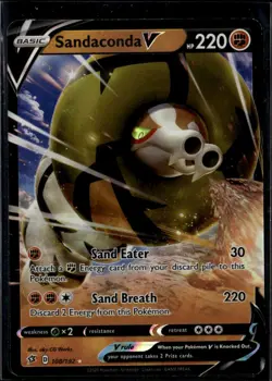 Sandaconda V Ultra Rare SWSH02: Rebel Clash 108/192 Fighting Holo Pokemon Card - Image 1