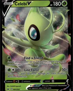 Celebi V Ultra Rare SWSH01: Sword & Shield Base Set 001/202 Pokemon Card - Image 1