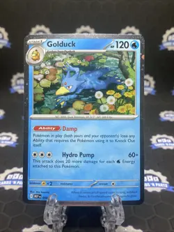 Pokemon TCG Golduck 008 ME: Mega Evolution Cosmos Holo Black Star Promo Card NM - Image 1