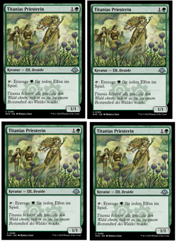 4 x Titanias Priesterin / Priest Titania - MODERN HORIZONS 3 - deutsch *Playset* - Image 1