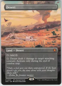 MTG Desert Borderless Normal NM Special Guests Magic 37 - Image 1