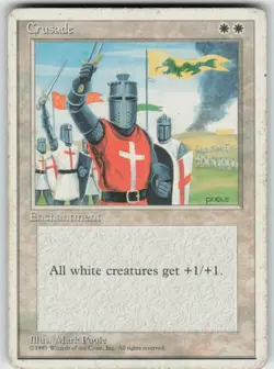 Crusade 4th Edition MtG Rare Magic DAMAGED - Image 1