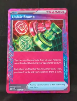 💥 Pokemon SV Twilight Masquerade 165 Unfair Stamp Ace Spec Rare 165/167 NM - Image 1