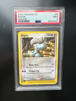 Pokemon Bagon Non Holo Ex Dragon 50/97 PSA 9 MINT - Image 1