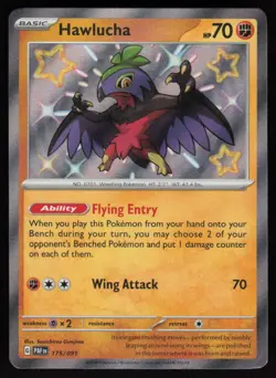 Hawlucha 175/091 Baby Shiny: Paldean Fates Pokemon TCG Near Mint - Image 1