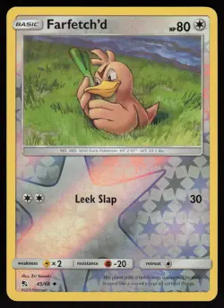Farfetch'd 45/68 Reverse Holo: Hidden Fates Pokemon TCG Near Mint - Image 1