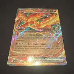 Pokemon Team Rocket's Moltres GX Full Art Holo Destined Rivals 031/182 220 HP E… - Image 1