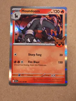 Houndoom 034/198 Trick or Trade Halloween Pokemon Holo Foil Rare Nice! - Image 1