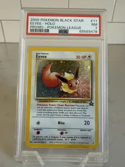 Eevee - Holo #11 2000 Pokemon Black Star Promo PSA 7 Pokemon League - Image 1