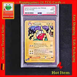 PSA 9 - Lektrobal E-Series Pokemon Karte TCG Skyridge 36/144 Vintage /E21 - Image 1