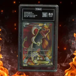 Pokemon XY Breakthrough HOUNDOOM EX 153/162 Ultra Rare TAG 8.5 - Image 1