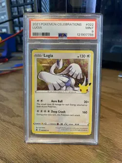 Pokemon TCG 2021 Lugia Holo Rare Celebrations 022/025 25th Anniversary PSA 9 MT - Image 1