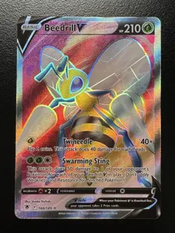 Pokemon TCG - Beedrill V - Astral Radiance 160/189 Full Art Holo Ultra Rare - Image 1
