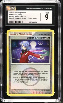 Lucian's Assignment #92 2009 Pokemon Rising Rivals (Cross-Holo) (CGC 9) - Image 1