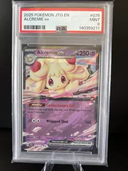 PSA 9 MINT Pokemon Journey Together Alcremie EX Double Rare #075/159 - Image 1