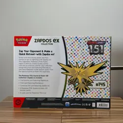 Sealed Pokemon Scarlet & Violet 151 Zapdos EX Collection Box – Brand New - Image 2