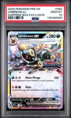 Pokemon Umbreon Ex Holo Stamped #060 PSA 10 Gem Mint Prismatic Evolutions 2025 - Image 1