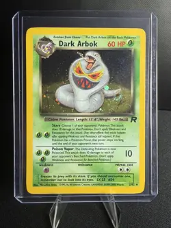 Team Rocket Pokemon TCG Dark Arbok Holo Rare 2/82 NM/LP - Image 1