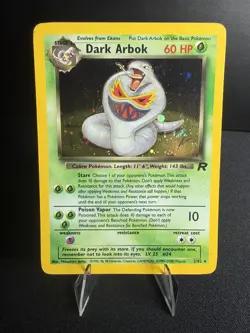 Team Rocket Pokemon TCG Dark Arbok Holo Rare 2/82 NM/LP - Image 3
