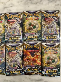 10 X Pokemon SWSH Brilliant Stars Booster Packs Sealed Excellent Condition - Image 3