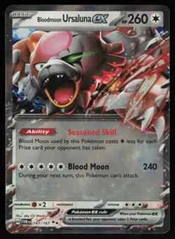 Bloodmoon Ursaluna ex 141/167: Twilight Masquerade Pokemon TCG Near Mint - Image 1