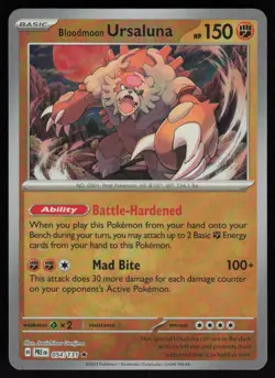 Bloodmoon Ursaluna 54/131 Poke Ball Pattern: Prismatic Evolutions Pokemon TCG NM - Image 1