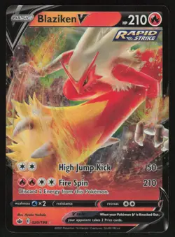 Blaziken V 20/198 Ultra Rare: Chilling Reign Pokemon TCG Near Mint - Image 1