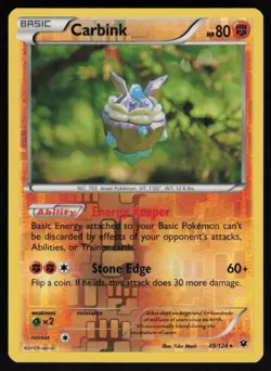 Carbink 49/124 Reverse Holo: Fates Collide Pokemon TCG Near Mint - Image 1