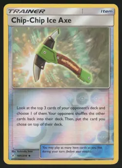 Chip-Chip Ice Axe 165/214 Reverse Holo: Unbroken Bonds Pokemon TCG Near Mint - Image 1
