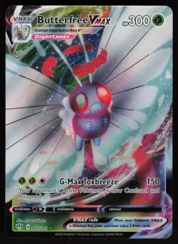 Butterfree VMAX 002/189: Darkness Ablaze Pokemon TCG Near Mint - Image 1