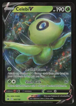 Celebi V 7/198 Ultra Rare: Chilling Reign Pokemon TCG Near Mint - Image 1