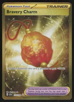 Bravery Charm 175/142 Hyper Rare: Stellar Crown Pokemon TCG Near Mint - Image 1