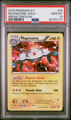 2015 Pokemon XY Breakthrough Magnezone-Holo #54 GEM MT PSA 10 Pop 10 - Image 1