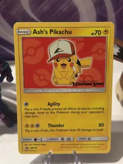 Ash’s Pikachu SM109 Non Holo Ultra Rare Promo Pokemon TCG UK seller mint/NR mint - Image 2