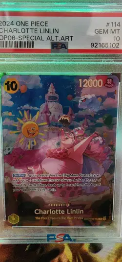 One Piece Charlotte Linlin OP06-114 Special Edition Alt Art PSA 10 2024 - Image 1