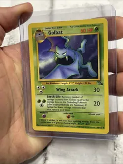 Golbat Non-Holo WOTC Pokemon Card 34/62 Fossil Set Vintage LP+ Vtg Nintendo TCG - Image 2