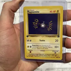 Pokemon 1st Edition Magnemite 60/82 Pokemon Card Team Rocket LP Vintage Vtg WOTC - Image 1