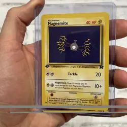 Pokemon 1st Edition Magnemite 60/82 Pokemon Card Team Rocket LP Vintage Vtg WOTC - Image 2