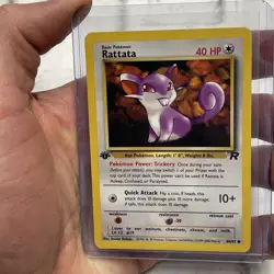Pokemon TCG Team Rocket 1st Edition Rattata 66/82 Card Vintage Pokemon WOTC NM - Image 1