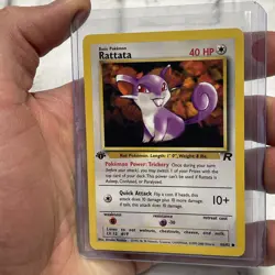 Pokemon TCG Team Rocket 1st Edition Rattata 66/82 Card Vintage Pokemon WOTC NM - Image 2