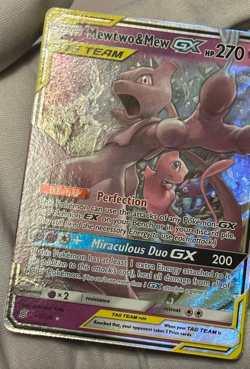 Mewtwo & Mew GX 71/236 Sm-Unified Minds Holo Tag Team Pokemon Card Near Mint - Image 4