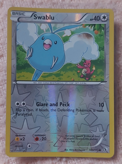 Swablu 103/123 Reverse Holo Legendary Treasures Pokemon Card - Image 1