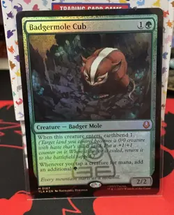 Magic: The Gathering Avatar Badgermole Cub Foil 0167 NM - Image 1