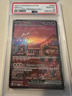 Pokemon Mew ex 053 Scarlet & Violet Promo Full Art Holo EX PSA 10 2023 - Image 1