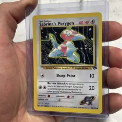 Sabrina's Porygon 98/132 Unlimited Pokemon Gym Challenge LP+ Vintage Nintendo - Image 2