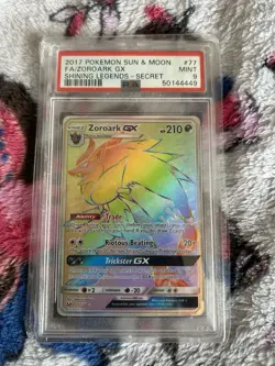 Pokemon 2017 Shining Legends Zoroark GX Secret Rare Holo 77/73 PSA 9 - Image 1