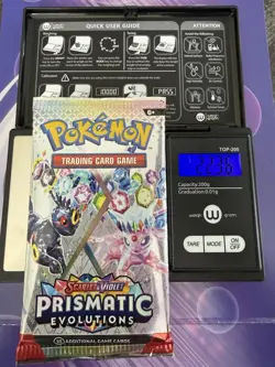 Heavy 22.36! Pokemon Prismatic Evolutions Booster Pack Sealed! Demi-God PackU! - Image 1