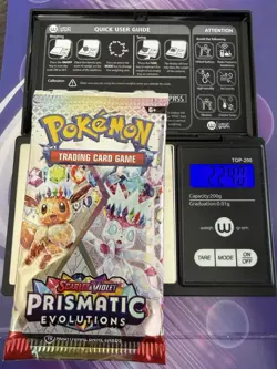 Heavy 22.40! Pokemon Prismatic Evolutions Booster Pack Sealed! Demi-God PackU! - Image 1