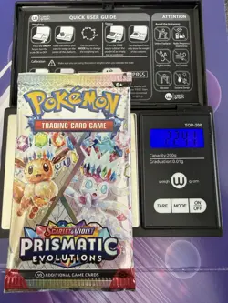 Heavy 22.41! Pokemon Prismatic Evolutions Booster Pack Sealed! Demi-God Pack!U - Image 1